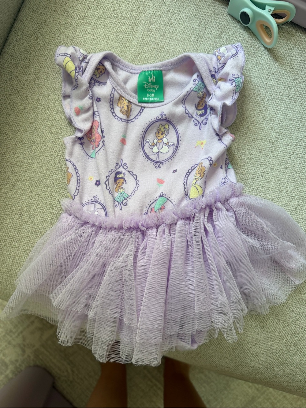 Disney Lavender Princess Tutu Onesie Dress - Purple Disney Characters